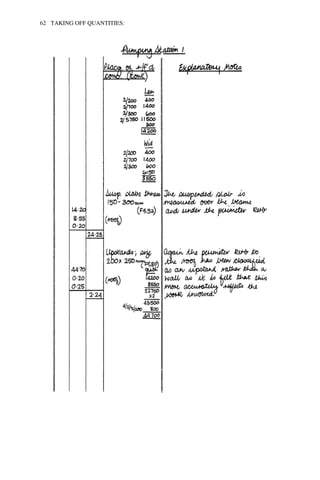 62 TAKING OFF QUANTITIES: 
 