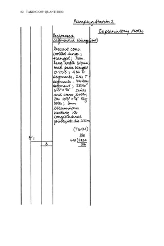 82 TAKING OFF QUANTITIES: 
 