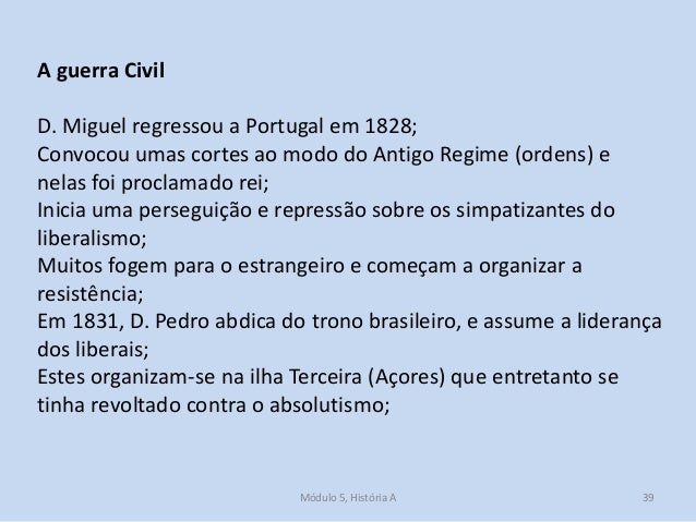 5 04 a implantação do liberalismo em portugal