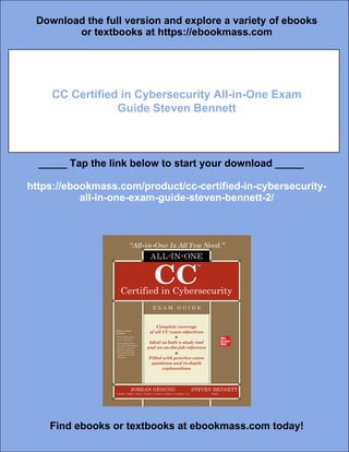 CC Certified in Cybersecurity All-in-One Exam Guide Steven Bennett | PDF