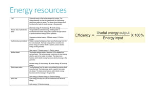 Energy resources
 
