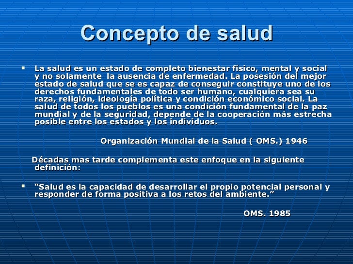 Definicion De Salud