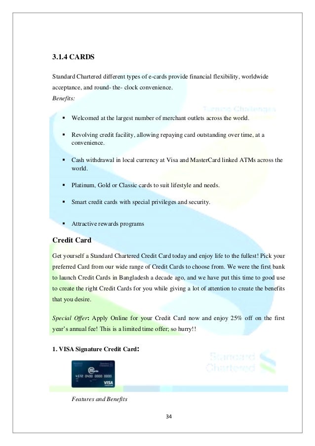 Comprehensive Report On Standard Chartered As Project Work
