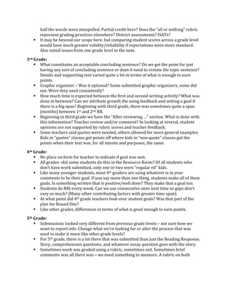 !"#$%&!'%()*+,%('*'%-.,,/'##'+0%1"*&."#%2*'+.&%!'*'3%4)',%&!'%5"##%)*%6)&!.678%*9:*.2%
       *'/*','6&%7*"+.67%/*"2&.2',%'#,'(!'*'3%4.,&*.2&%",,',,-'6&,3%;<=>,3%
   !   ;&%-"?%:'%:'?)6+%)9*%,2)/'%!'*'@%:9&%2)-/"*.67%,&9+'6&%,2)*',%"2*),,%"%7*"+'%#'A'#%
       ()9#+%!"A'%-92!%7*'"&'*%A"#.+.&?B*'#.":.#.&?%.$%'C/'2&"&.)6,%('*'%-)*'%,&"6+"*+0%
       =#,)%6)&'+%.,,9',%$*)-%)6'%7*"+'%#'A'#%&)%&!'%6'C&0%

!"#$%"&#'($
    ! D!"&%2)6,&.&9&',%"6%"22'/&":#'%2)62#9+.67%,'6&'62'3%4)%('%7'&%&!'%/).6&%$)*%E9,&%
       !"A.67%"6?%,)*&%)$%2)62#9+.67%,'6&'62'%)*%+)',%.&%6''+%&)%*',&"&'%&!'%&)/.2%,'6&'62'3%
       4'&".#,%"6+%,9//)*&.67%&'C&%A"*.'+%F9.&'%"%#)&%.6%&'*-,%)$%(!"&%.,%'6)97!%&)%'"*6%
       /).6&,0%%
    ! G*"/!.2%)*7"6.H'*%I%D",%.&%)/&.)6"#3%<)-'%,9:-.&&'+%7*"/!.2%)*7"6.H'*,@%,)-'%+.+%
       6)&0%D'*'%&!'?%9,'+%2)6,.,&'6&#?3%
    ! J)(%-92!%&.-'%.,%'C/'2&'+%:'&(''6%&!'%$.*,&%"6+%,'2)6+%(*.&.67%"2&.A.&?3%D!"&%(",%
       +)6'%.6%:'&(''63%K"6%('%"&&*.:9&'%7*)(&!%&!'%9,.67%$''+:"2L%"6+%,'&&.67%"%7)"#%.$%
       &!'*'%.,%"%:.7%,/"63%M'7.66.67%(.&!%&!.*+%7*"+'@%&!'*'%(",%,)-'&.-',%F9.&'%"%,/"6%
       N-)6&!,O%:'&(''6%P,&%"6+%Q6+%RR0%%
    ! M'7.66.67%.6%&!.*+%7*"+'%('%!"A'%&!'%5=$&'*%*'A.'(.67%S8%,'2&.)60%D!"&%.,%+)6'%(.&!%
       &!.,%.6$)*-"&.)63%>'"2!'*%*'A.'(%"6+B)*%2)--'6&3%;6%#))L.67%"&%,'A'*"#@%,&9+'6&%
       )/.6.)6,%"*'%6)&%,9//)*&'+%:?%*9:*.2%,2)*',%"6+%&'"2!'*%$''+:"2L0%%
    ! <)-'%&'"2!'*,%,".+%F9)&',%('*'%6''+'+@%)&!'*,%"##)('+%$)*%-)*'%7'6'*"#%'C"-/#',0%
       T.+,%.6%5F9)&',8%2#",,',%7)&%/).6&,%)$$%(!'*'%L.+,%.6%56)6UF9)&'8%2#",,',%7)&%&!'%
       /).6&,%(!'6%&!'.*%&'C&%(",@%$)*%"##%.6&'6&,%"6+%/9*/),',@%&!'%,"-'0%
)*+$%"&#'($
    ! V)%/#"2'%)6%$)*-%$)*%&'"2!'*%&)%.6+.2"&'%.$%7)"#%(",%-'&0%
    ! =##%7*"+',%U+.+%,)-'%,&9+'6&,%+)%&!.,%.6%&!'%R',)9*2'%R))-3%W$%"##%,&9+'6&,%(!)%
       +)6X&%!"A'%()*L%,9:-.&&'+@%)6#?%)6'%)*%&()%('*'%5*'79#"*%'+8%L.+,0%
    ! Y.L'%-"6?%?)967'*%,&9+'6&,@%-),&%Z&!%7*"+'*,%"*'%9,.67%(!"&'A'*%.,%.6%?)9*%
       2)--'6&,%&)%:'%&!'.*%7)"#0%;$%?)9%,"?%-)*'%&!"6%)6'%&!.67@%,&9+'6&,%-"L'%"##%)$%&!'-%
       7)"#,0%;,%,)-'&!.67%(*.&&'6%&!"&%.,%/),.&.A'B('##%+)6'3%>!'?%-"L'%&!"&%"%7)"#%&))0%
    ! <&9+'6&,%+)%RR[%'A'*?%(''L0%K"6%('%9,'%2)6,'29&.A'%)6',%6'C&%&.-'%,)%7"/,%+)6X&%
       A"*?%,)%-92!3%N"6?%)&!'*%2)6&*.:9&.67%$"2&)*,%(.&!%7*'"&'*%&.-'%,/"6O0%
    ! =&%(!"&%/).6&%+.+%Z&!%7*"+'%&'"2!'*,%#))L%)A'*%,&9+'6&%7)"#,3%D",%&!"&%/"*&%)$%&!'%
       /#"6%$)*%R)96+%W6'3%
    ! Y.L'%)&!'*%7*"+',@%+.$$'*'62',%.6%&'*-,%)$%(!"&%.,%7))+%'6)97!%&)%'"*6%/).6&,0%
,*+$%"&#'($
    ! <9:-.,,.)6,%#))L'+%A'*?%+.$$'*'6&%$*)-%/*'A.)9,%7*"+'%#'A'#,%I%6)&%,9*'%!)(%('%
       ("6&%&)%*'/)*&%.6$)0%K!"67'%(!"&%('X*'%#))L.67%$)*%)*%"#&'*%&!'%/*)2',,%&!"&%(",%
       9,'+%&)%-"L'%.&%-)*'%#.L'%)&!'*%7*"+'%#'A'#,3%
    ! ])*%^&!%7*"+'@%&!'*'%.,%"%#)&%&!'*'%&!"&%(",%,9:-.&&'+%&!"6%E9,&%&!'%R'"+.67%R',/)6,'0%
       <&)*?@%2)-/*'!'6,.)6%F9',&.)6,@%"6+%(!"&'A'*%',,"?%F9',&.)6%7)',%(.&!%&!'%,&)*?0%
    ! <)-'&.-',%()*L%(",%7*"+'+%9,.67%"%*9:*.2@%,)-'&.-',%6)&0%<)-'&.-',%:*.'$%
       2)--'6&,%(",%"##%&!'*'%(",%I%('%6''+%,)-'&!.67%&)%-'",9*'0%=%*9:*.2%)6%:)&!%
 