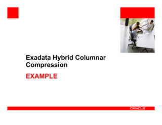 <Insert Picture Here>
Exadata Hybrid Columnar
CompressionCompression
EXAMPLE
 