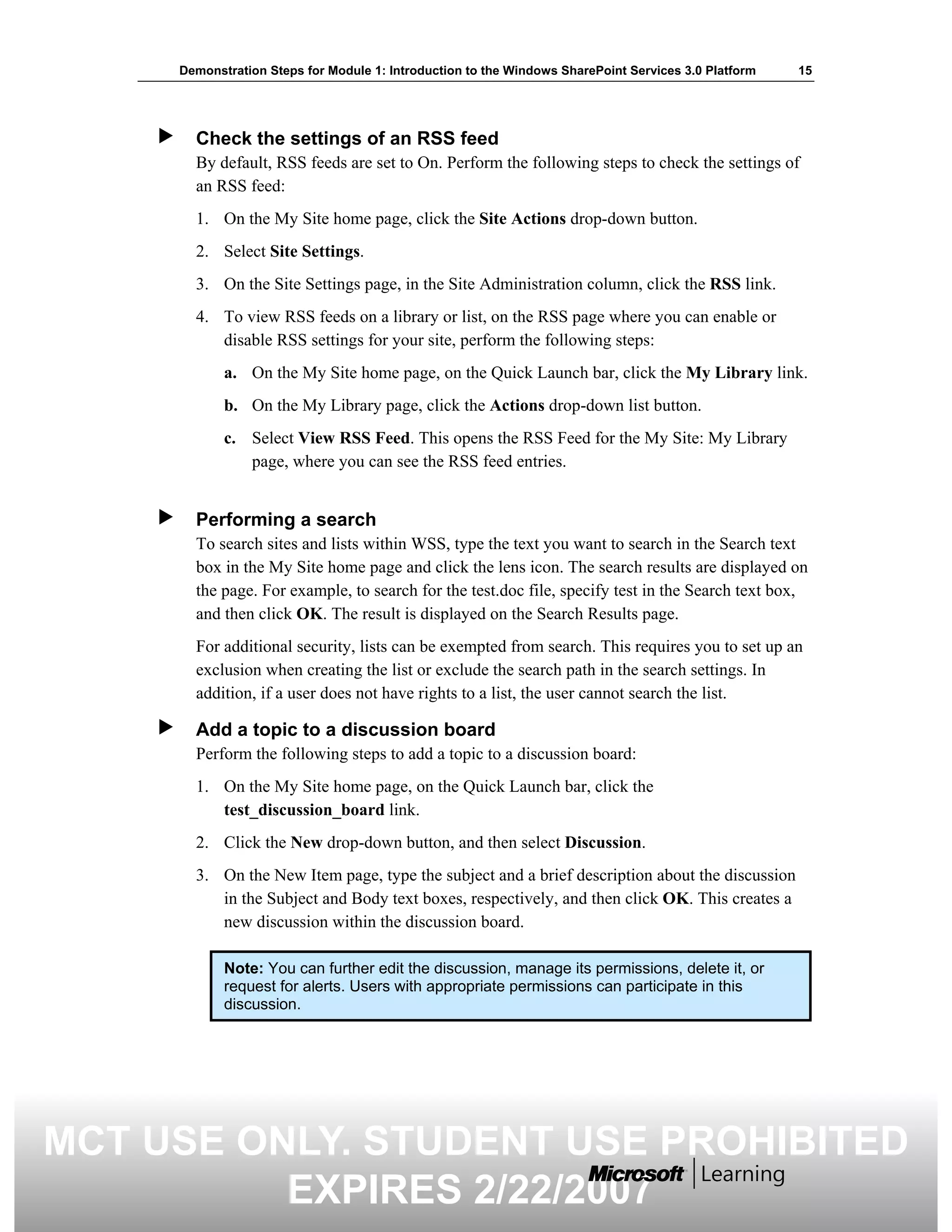 5060 A 01 Demonstration Steps