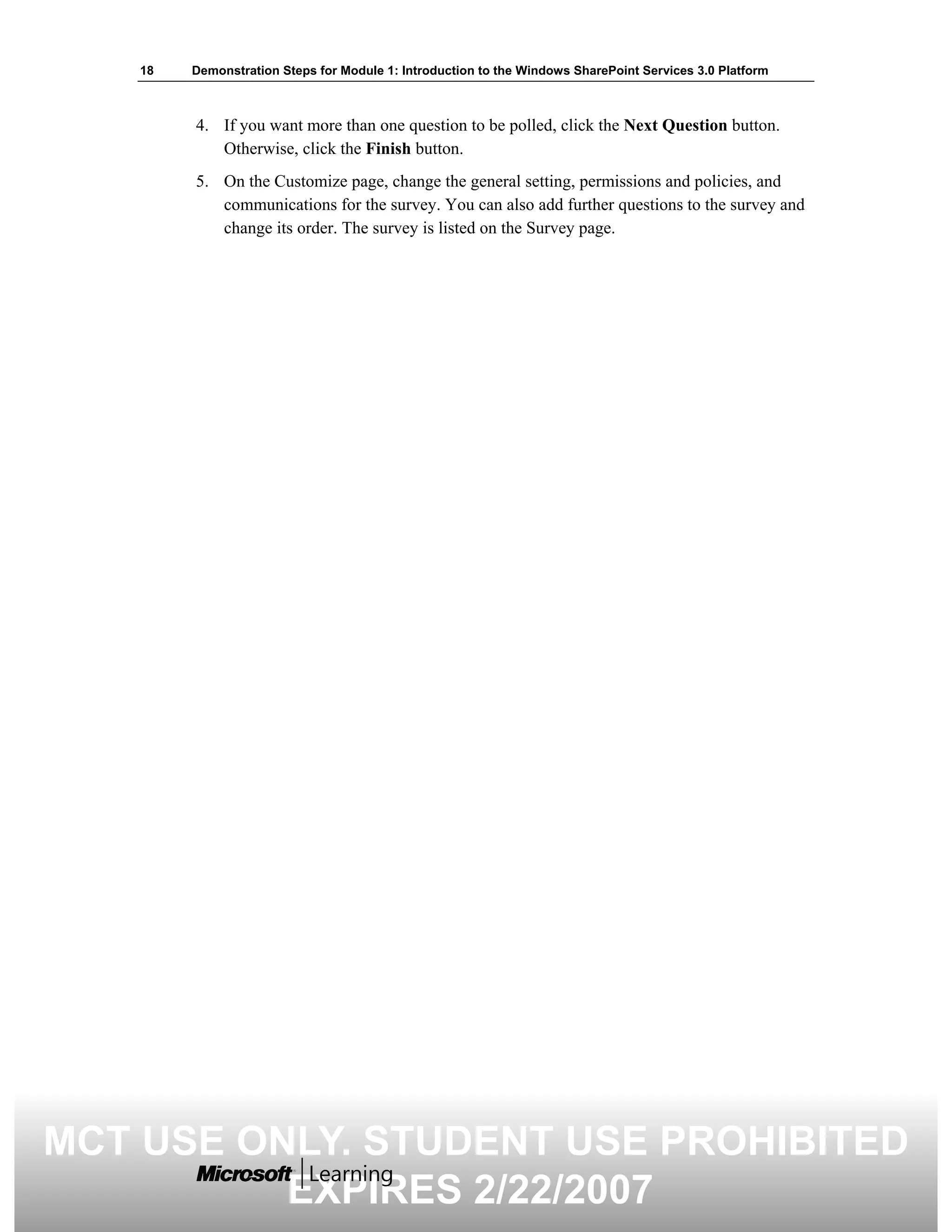 5060 A 01 Demonstration Steps