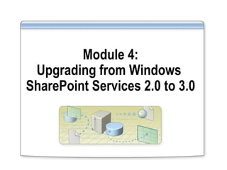Module 4: Upgrading from W indows  SharePoint Services 2.0 to 3.0 