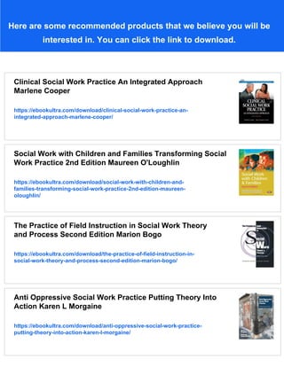 Theory practice in clinical social work 2nd Edition Brandell | PDF