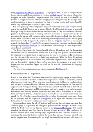 Comprehensible Output Example Understanding Second Language Acquisition 2nd Rod Ellis | PDF