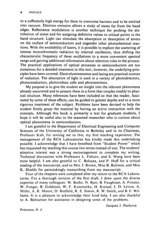 Optical Processes In Semiconductors Jacques Pankoves | PDF