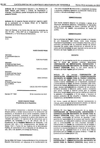 Corporación de Importación, Exportación y Comercialización Mayorista de Bienes para el Pueblo VENECOM, S.A.