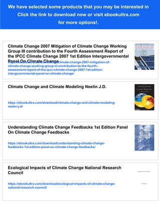Climate Change and Cities First Assessment Report of the Urban Climate ...