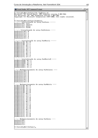Curso de Introdução a Plataforma .Net FrameWork SDK   45
 