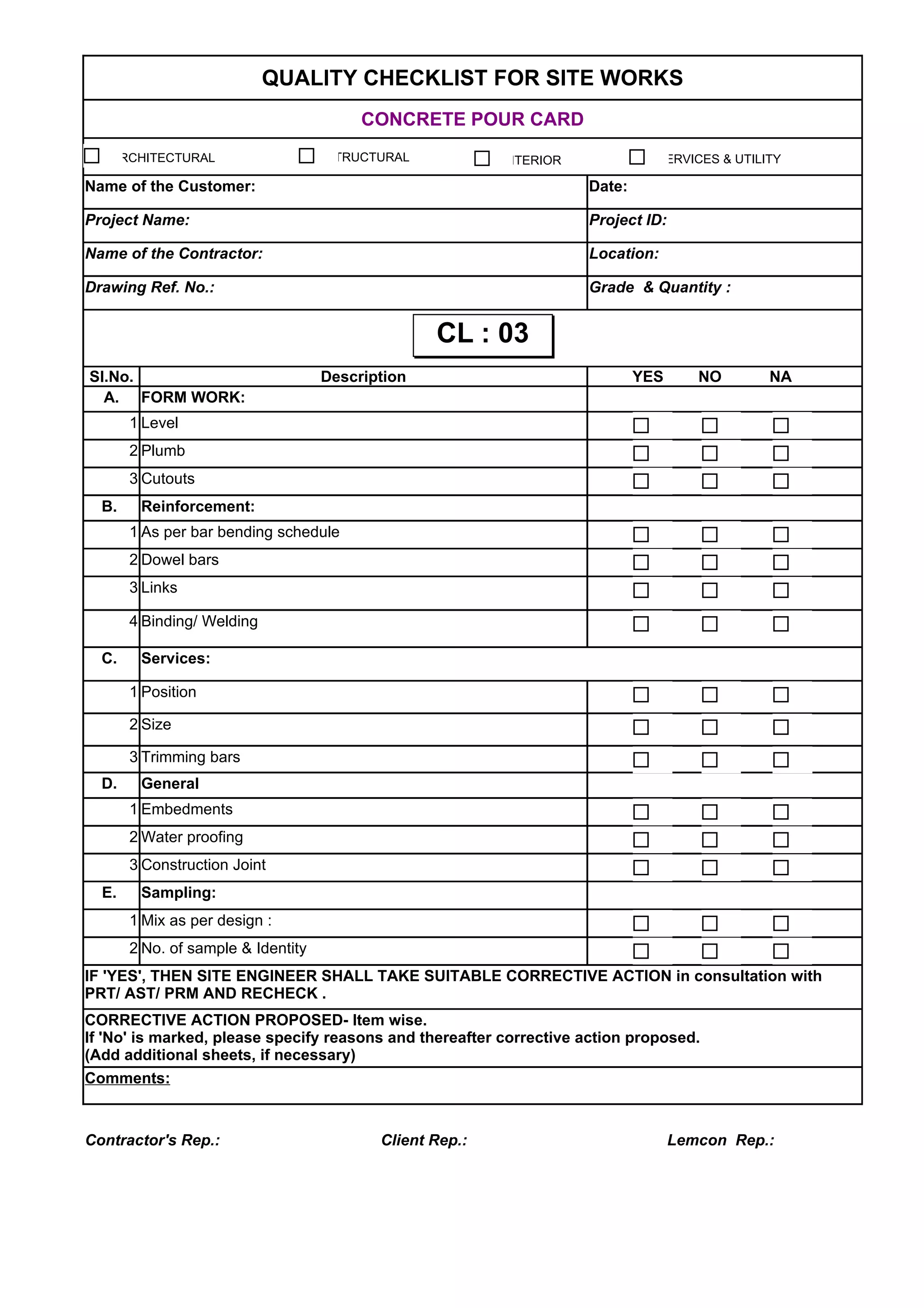 50727481 checklist-for-site-works | PDF