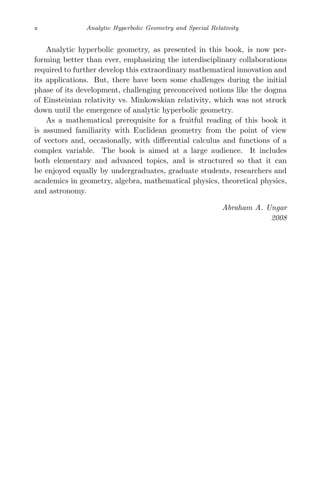 Analytic Hyperbolic Geometry And Albert Einsteins Special Theory Of ...