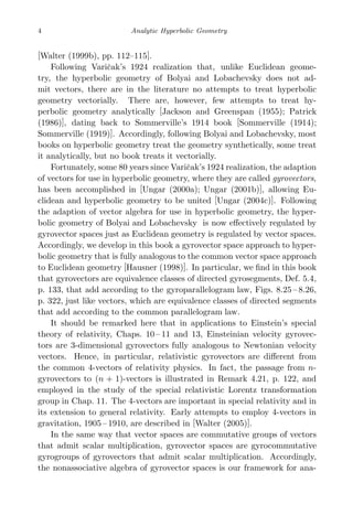 Analytic Hyperbolic Geometry And Albert Einsteins Special Theory Of ...