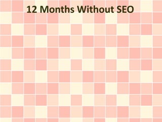 12 Months Without SEO
 
