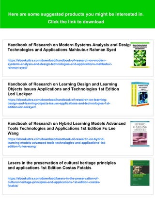 Handbook of Research on Technologies and Cultural Heritage Applications ...