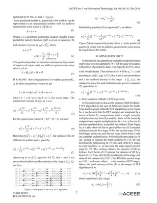 On Fixed Point error analysis of FFT algorithm | PDF