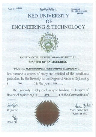 Attested Master's degree