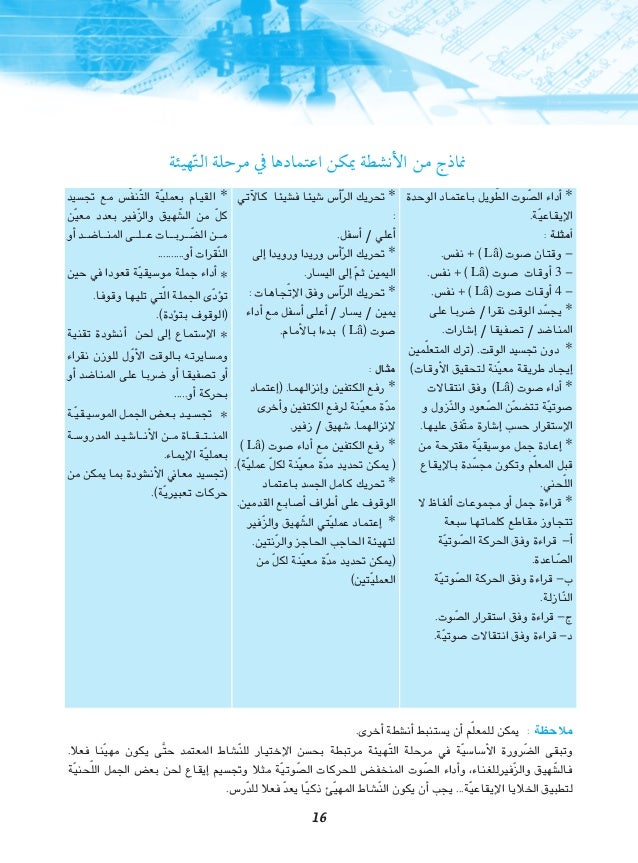دليل التربية الموسيقي ة