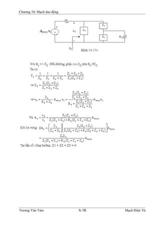 Chương 10: Mạch dao động
Trương Văn Tám X-16 Mạch Điện Tử
 
