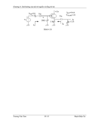 Chương 4: Ảnh hưởng của nội trở nguồn và tổng trở tải
Trương Văn Tám IV-15 Mạch Điện Tử
 