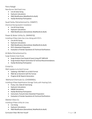 Mo'men Yousef - Process Engineer | PDF
