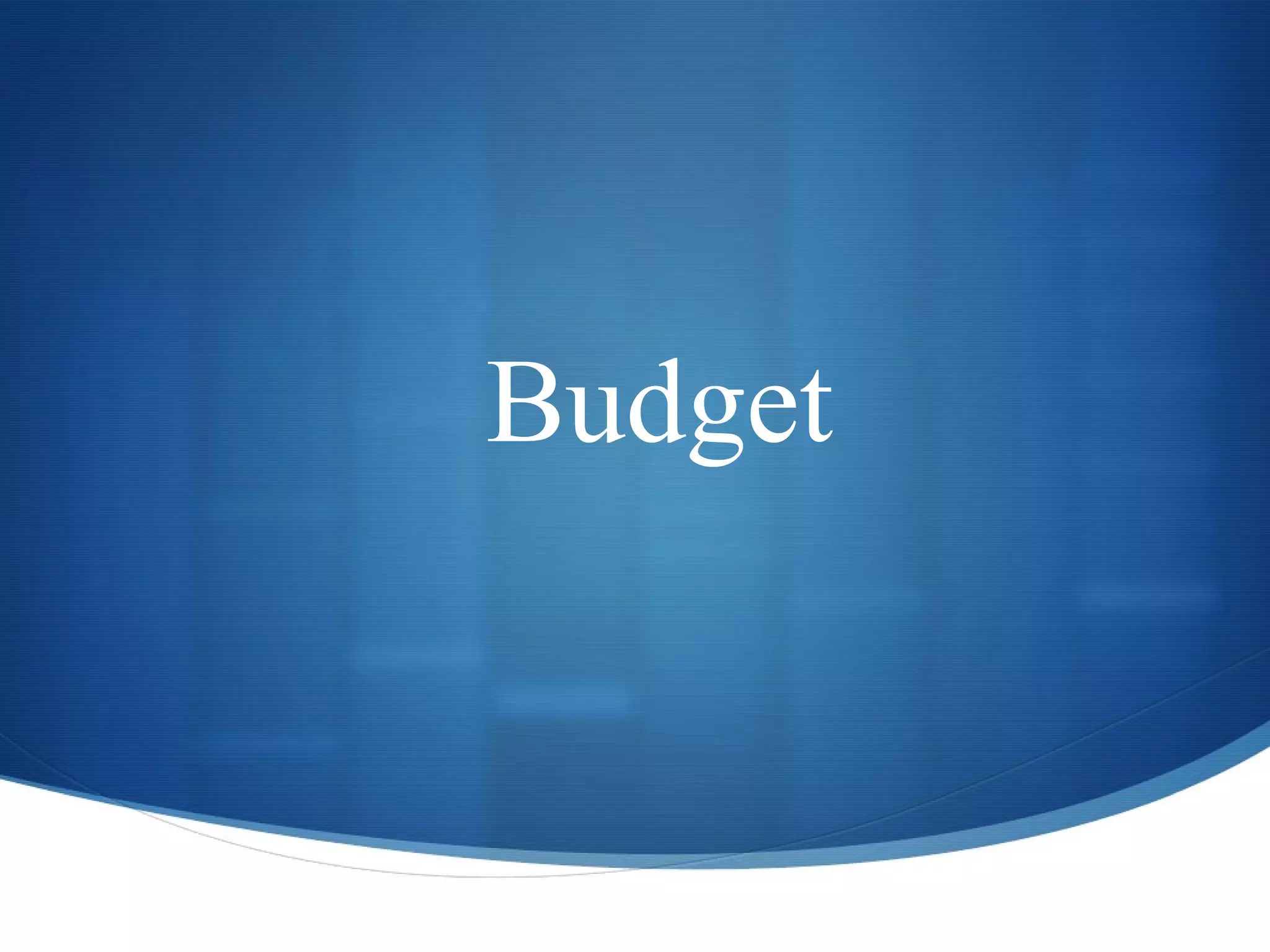 Budget 