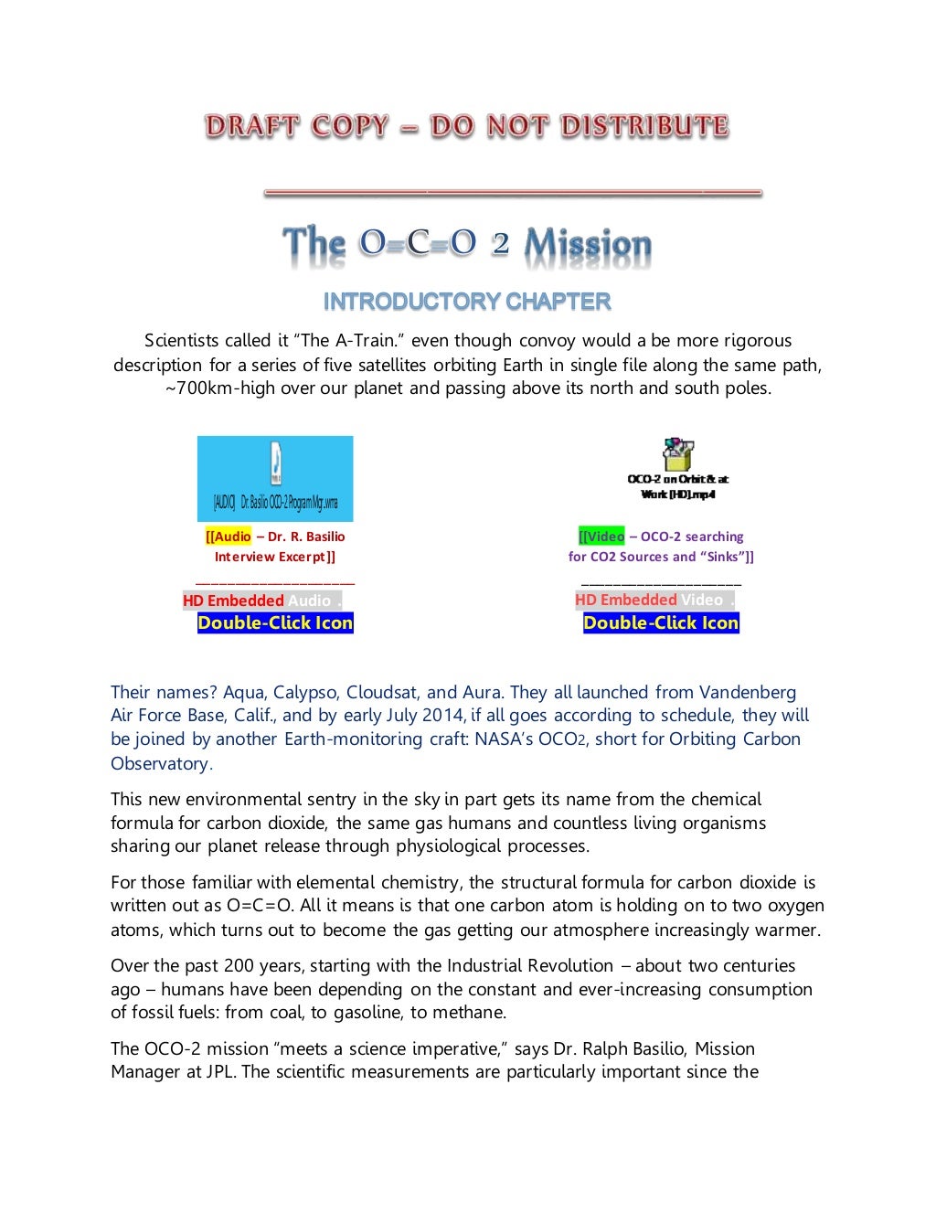 Embedded Audio Video OCO 2 Clips