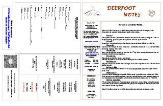 DEERFOOT
DEERFOOT
DEERFOOT
DEERFOOT
NOTES
NOTES
NOTES
NOTES
May 9, 2021
Let
us
know
you
are
watching
Point
your
smart
phone
camera
at
the
QR
code
or
visit
deerfootcoc.com/hello
WELCOME TO THE
DEERFOOT
CONGREGATION
We want to extend a warm wel-
come to any guests that have come
our way today. We hope that you
enjoy our worship. If you have
any thoughts or questions about
any part of our services, feel free
to contact the elders at:
elders@deerfootcoc.com
CHURCH INFORMATION
5348 Old Springville Road
Pinson, AL 35126
205-833-1400
www.deerfootcoc.com
office@deerfootcoc.com
SERVICE TIMES
Sundays:
Worship 8:15 AM
Bible Class 9:30 AM
Worship 10:30 AM
Online Class 5:00 PM
Wednesdays:
6:30 PM
SHEPHERDS
Michael Dykes
John Gallagher
Rick Glass
Sol Godwin
Skip McCurry
Darnell Self
MINISTERS
Richard Harp
Johnathan Johnson
Alex Coggins
A
Mother’s
Encouragement
Scripture
Reading:
Numbers
26:59
Exodus
___:___-___:___a
1.
M____________
F_________
A
W______
Exodus
___:___
Proverbs
___:___-___
2.
M_____________
Are
F_____________
Proverbs
___:___
Hebrews
___:___
Matthew
___:___-___
3.
M_____________
P______________
Their
C_____________
Exodus
___:___
1
Kings
___:___-___
4.
M_____________
T___________
G____to
M____________
a
W____
Exodus
___:___-___
Hebrews
___:___-___
2
Timothy
___:___-___
10:30
AM
Service
Welcome
Song
Leading
Doug
Scruggs
Opening
Prayer
Ken
Shepherd
Scripture
Reading
Steve
Putnam
Sermon
Lord
Supper
/
Contribution
Brandon
Cacioppo
Closing
Prayer
Elder
————————————————————
5
PM
Service
Online
Services
5
PM
Bus
Drivers
No
Bus
Service
Watch
the
services
www.
deerfootcoc.com
or
YouTube
Deerfoot
Facebook
Deerfoot
Disciples
8:15
AM
Service
Welcome
Song
Leading
David
Hayes
Opening
Prayer
Randy
Wilson
Scripture
Alex
Coggins
Sermon
Lord
Supper/
Contribution
Ryan
Cobb
Closing
Prayer
Elder
Baptismal
Garments
for
MAY
Jeanette
Cosby
For God so Loved the World…
John 3:16 is like looking at the Bible through the other side of a door’s peep hole.
It describes the contents within from Genesis to Revelation.
For God
The supreme architect, the ultimate abstract artist, who took nothing and spoke it onto an
empty backdrop, producing everything we see and have yet to discover.
So loved.
Agape love, a word used only to describe the purest and most selfless love of God.
The world,
Cosmos, where we get the word cosmetics -- literally the adornment of the universe! Man-
kind is the clothing of the earth.
That He gave
Never get the idea that when God rested on the 7th
day from creating the universe and its
adornment that He was done giving.
His only Son,
The animal sacrifice for sin was not enough!
The only begotten of God became the covering for God’s fallen cosmos.
That whoever
The gift of God’s son is offered to all people. God does not pick and choose those who are
offered the gift.
Believes in Him
Those who put their trust in the Son of God, in every word He said, and obey His word
(John 3:36).
Will not perish
God does not want mankind to perish. He has made it possible for us to be saved. “The
Lord is not slow to fulfill his promise as some count slowness, but is patient toward you,
not wishing that any should perish, but that all should reach repentance” (2 Peter 3:9).
But have eternal life.
We are physically limited. From our human perspective, we see things have a beginning
and an end. Jesus is saying we will HAVE, grasp, and comprehend eternity, and we will
wear eternal life like a garment!
John 3:16 is like looking at the Bible through the other side of a door’s peep hole.
 