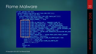 ©Copyrights 2014-2017 by Masoud Ostad
Flame Malware 22
 