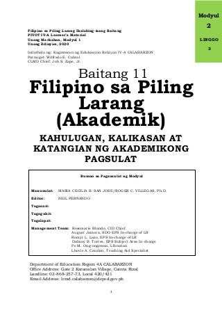 Piling La Rang Module 3 509902524-Q1-WEEK-3-Filipino-Sa-Piling-Larang-Akademik.pdf