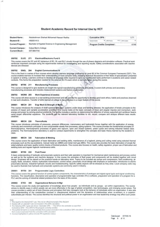 HCT Unoffical Transcript | PDF