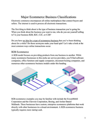E Commerce Business Classfication, Business Revenue Model | PDF