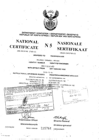 N5 Certificate