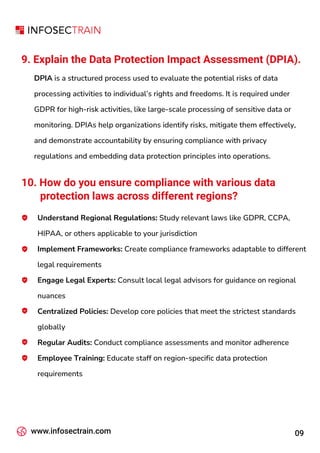 50 Asked Interview Questions for Data Protection Officer | PDF