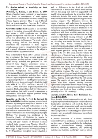 A Study to Assess the Knowledge and Practices of Hand Hygiene among ...