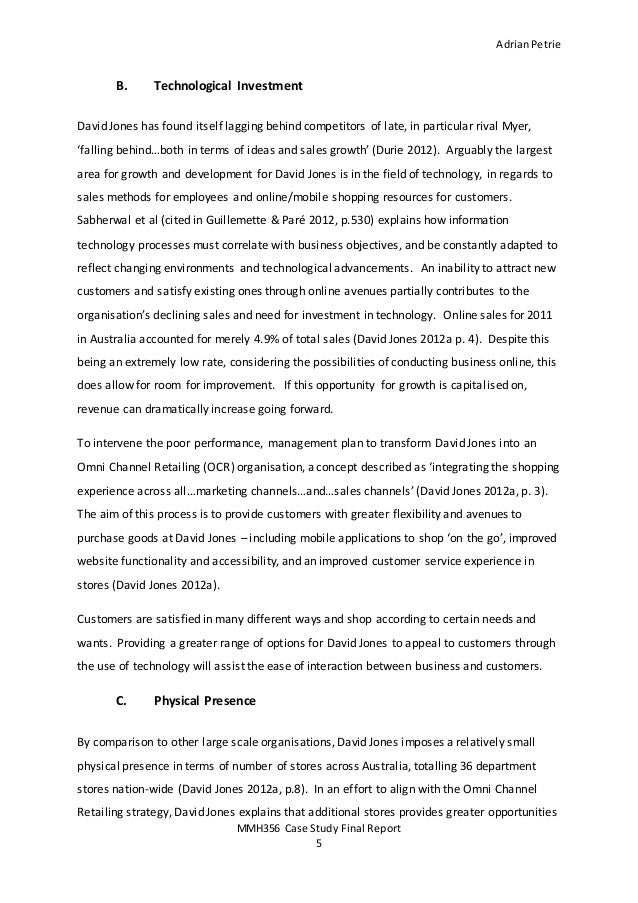 Change Management Report David Jones