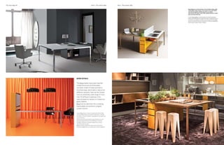 The Inner Edge #4 More - The eclectic table
The More tables have tops inserted
inside the structure of the base,
the latter made ​​of metal painted or
chromed steel, declinable in about ten
different variants.Tops can be chosen
from an extremely wide range of more
than 20 different materials, from
natural essence, lacquer or melamine,
glass, leather.
More can be declined into a meeting
board table connected to a digital
screen column.
MORE DETAILS
More Kitchen is a demonstration of how flexible is More table,
a best seller in Estel catalog. The richness of its color palette
and interchangeable materials give life to an island
with burners and water access. With metallic finishes in matte
brass and solid wood top.
Il tavolo More Kitchen è la dimostrazione di quanto flessibile e
ampia sia la definizione dei singoli best seller in catalogo Estel. La
ricchezza di una palette cromatica e di materiali interscambiabili
da vita a un bancone isola con due fuochi, in finiture metallizzate
ottone opaco e piani in legno massello.
More - The eclectic table
I tavoli More hanno il piano incassato all’interno della
struttura della base, quest’ultima realizzata in metallo
verniciato o acciaio cromato, realizzabile in una decina di
varianti diverse.
Anche i piani possono essere scelti all’interno di una
ampissima gamma di più di 20 differenti materiali,
dal legno naturale, ai laccati e melanimici, al vetro
retroverniciato, al cuoio.
More può essere declinato nella versione tavolo da
riunione collegato ad una colonna per schermo digitale.
 