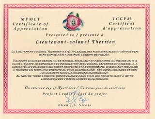 MPMCT Certificate