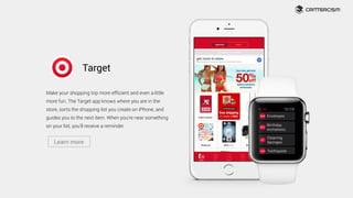 Make your shopping trip more efficient and even a little
more fun. The Target app knows where you are in the
store, sorts ...
