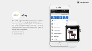 eBay
The world’s largest marketplace is now closer and more
convenient than ever. eBay for Apple Watch helps you
stay on t...