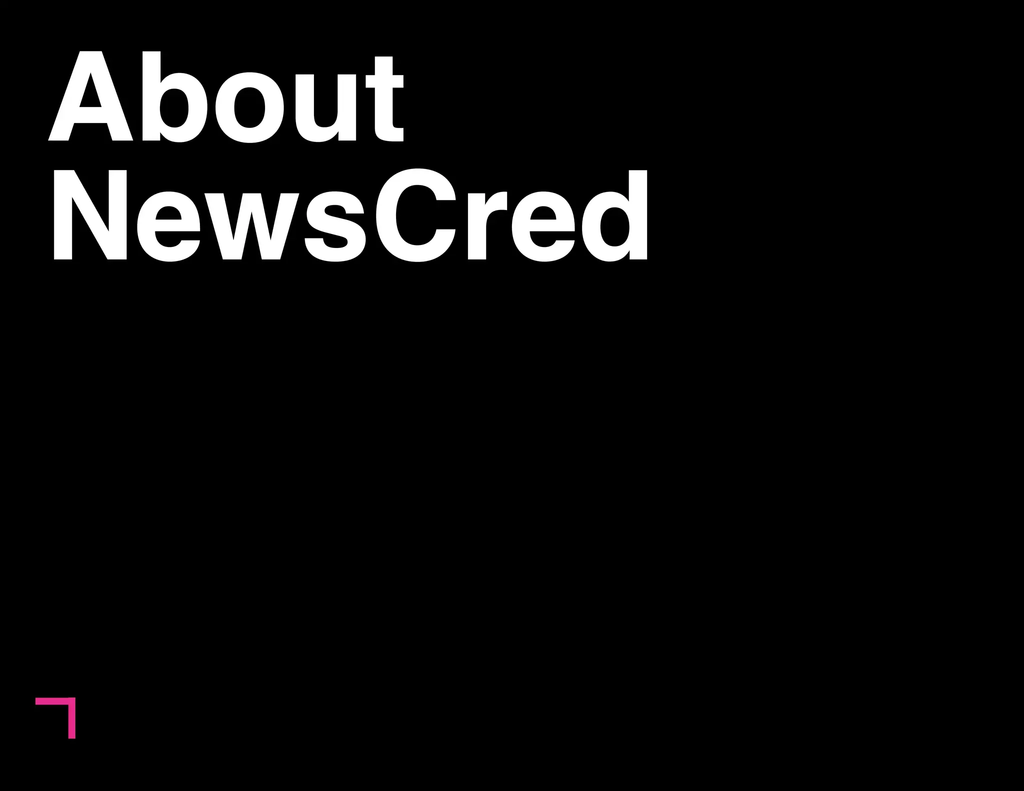 About 
NewsCred 
 