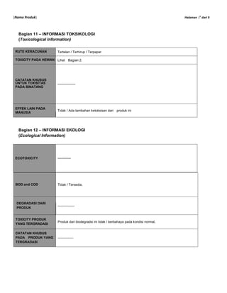 Msds Introduction Form form MSDS | PDF
