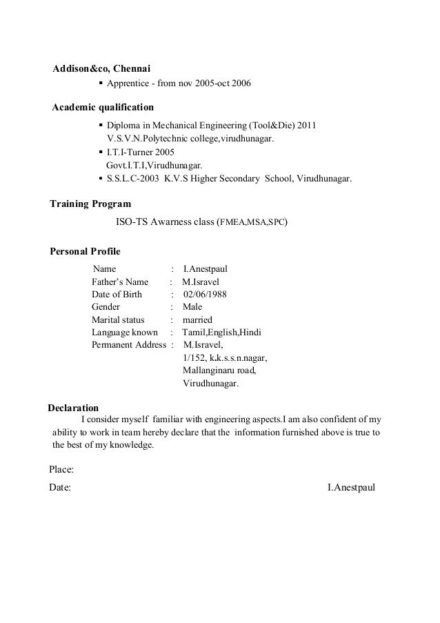 Resume summary examples picture