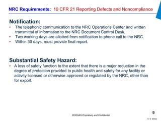2.2 SITTNER NRC REQUIREMENTS 10 CFR 21 | PDF