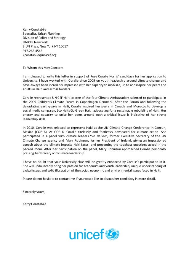 coralie recommendation letter letter of recommendation for youth leadership