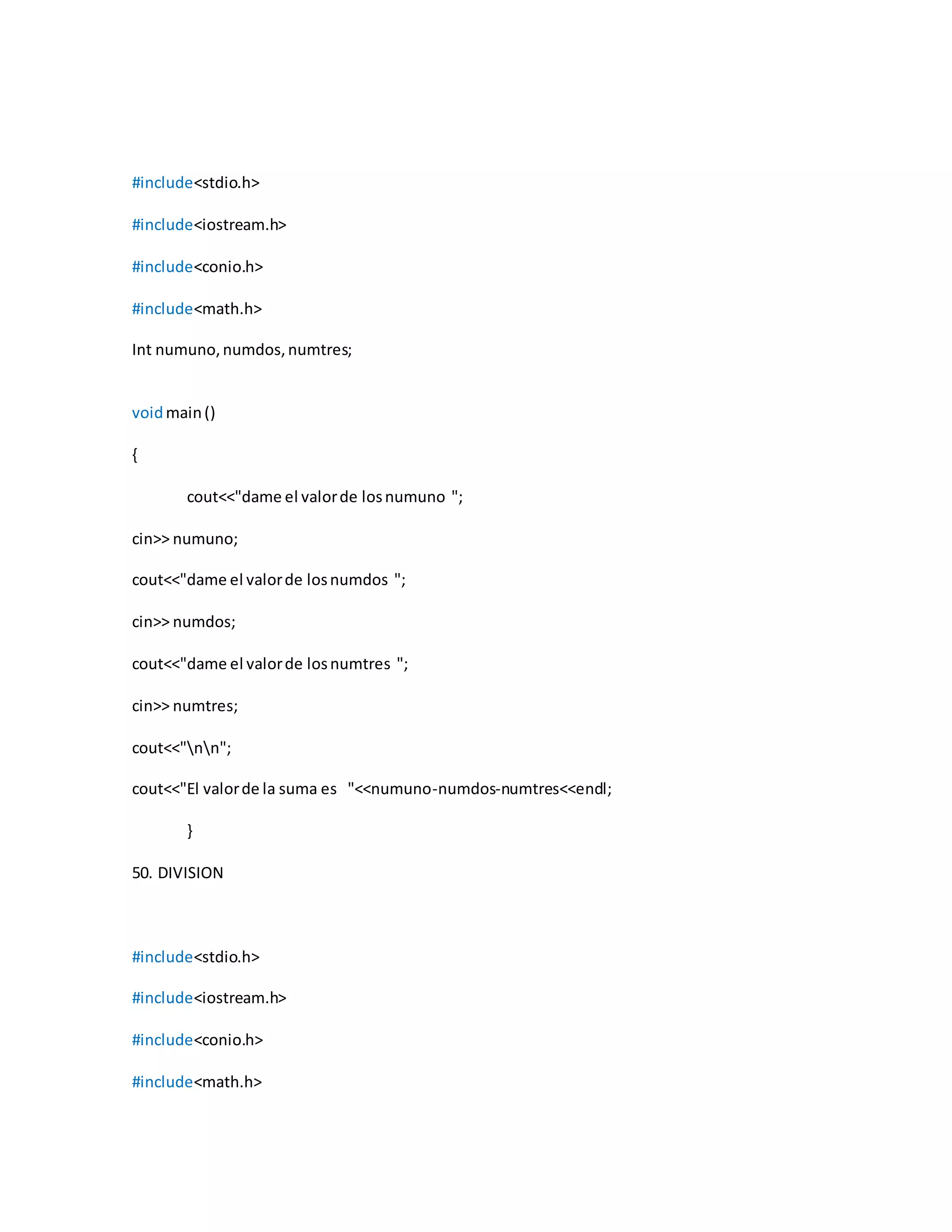 50 codigos escritos en word | PDF